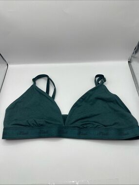 PINK Victoria’s Secret Forest Green Wireless Triangle Bralette